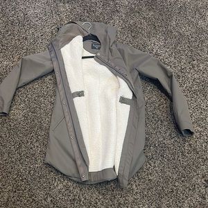 Rain jacket - lined inside for warmth